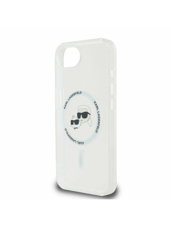 Karl Lagerfeld Karl Lagerfeld IML K&CH Heads Metal Frame MagSafe Zadnja Maska za iPhone 16e/17e Transparent