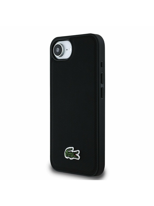 Lacoste Lacoste Iconic Petit Pique Woven Logo MagSafe Zadnja Maska za iPhone 16e/17e Black