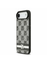 DKNY DKNY PU Leather Checkered Pattern and Stripe Zadnja Maska za iPhone Air Black