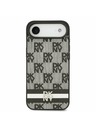 DKNY DKNY PU Leather Checkered Pattern and Stripe Zadnja Maska za iPhone Air Black