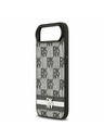 DKNY DKNY PU Leather Checkered Pattern and Stripe Zadnja Maska za iPhone Air Black