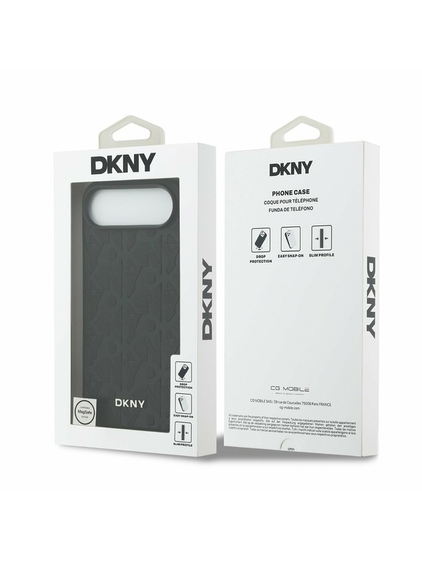 DKNY DKNY PU Leather Grid Pattern Magsafe Zadnja Maska za iPhone Air Black