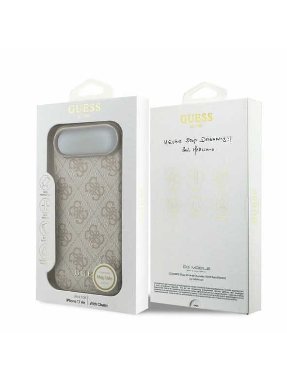Guess Guess 4G Charm MagSafe Zadnja Maska za iPhone Air Tone on Tone Pink