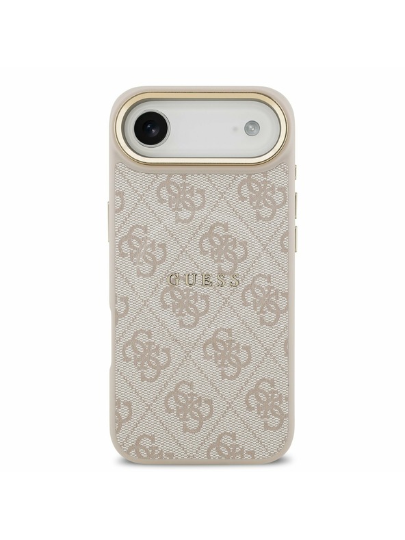 Guess Guess PU Leather 4G Gold Frame MagSafe Zadnja Maska za iPhone Air Pink
