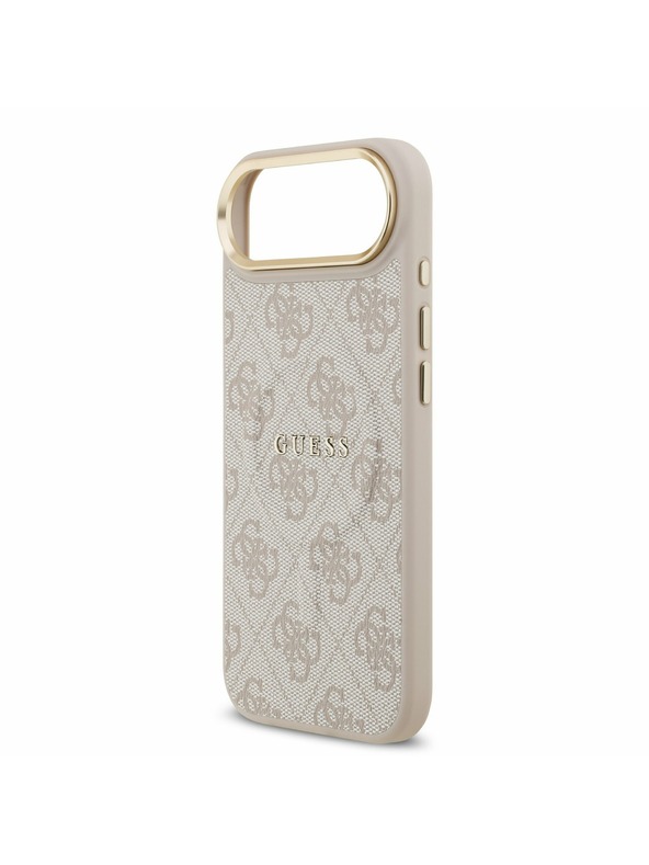 Guess Guess PU Leather 4G Gold Frame MagSafe Zadnja Maska za iPhone Air Pink