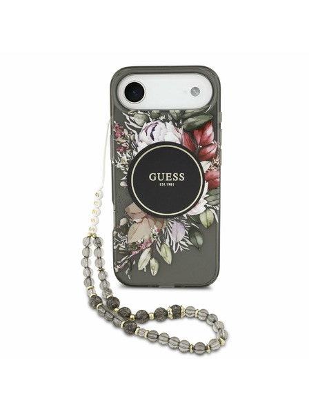 Guess Guess IML Flowers Strap MagSafe Zadnja Maska za iPhone Air Black