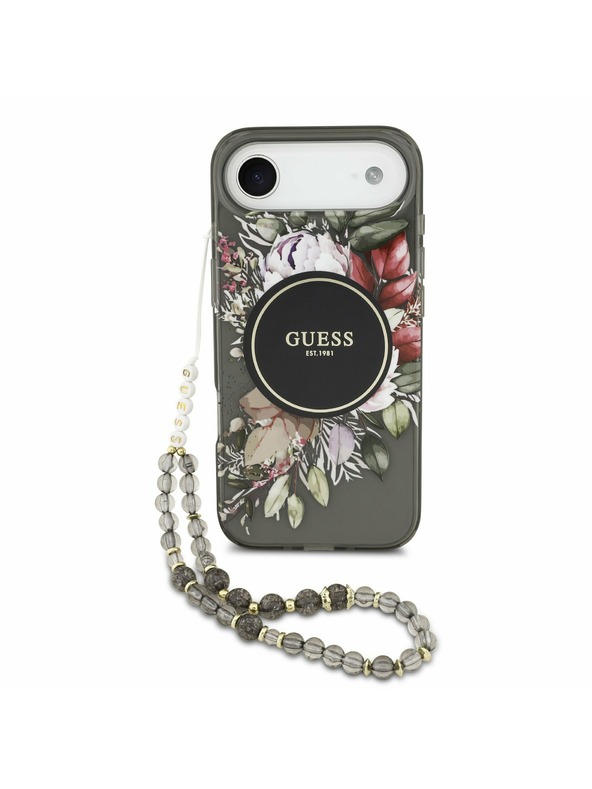 Guess Guess IML Flowers Strap MagSafe Zadnja Maska za iPhone Air Black