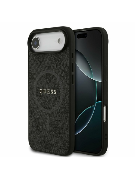 Guess Guess PU Leather 4G Colored Ring MagSafe Zadnja Maska za iPhone Air Black