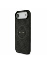 Guess Guess PU Leather 4G Colored Ring MagSafe Zadnja Maska za iPhone Air Black
