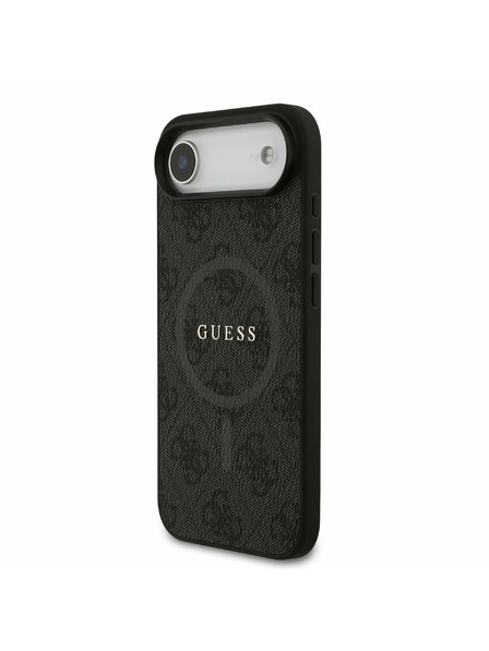 Guess Guess PU Leather 4G Colored Ring MagSafe Zadnja Maska za iPhone Air Black