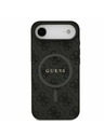 Guess Guess PU Leather 4G Colored Ring MagSafe Zadnja Maska za iPhone Air Black