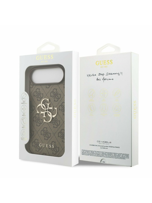Guess Guess PU 4G Metal Logo Zadnja Maska za iPhone Air Brown