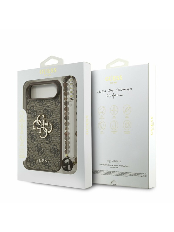 Guess Guess PU 4G Metal Logo Strap Zadnja Maska za iPhone Air Brown