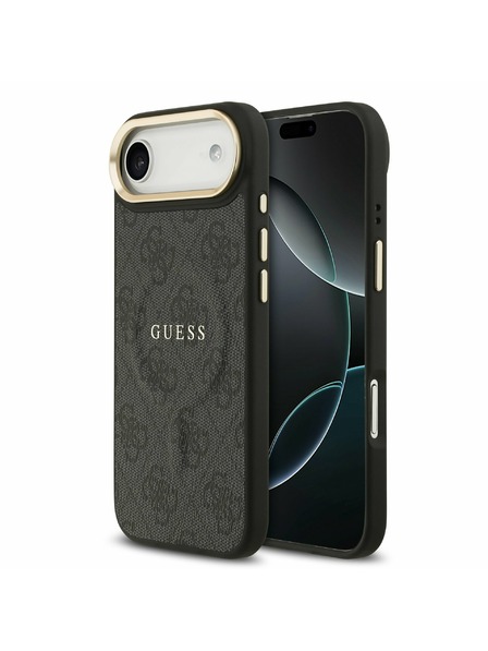 Guess Guess PU Leather 4G Gold Frame MagSafe Zadnja Maska za iPhone Air Black