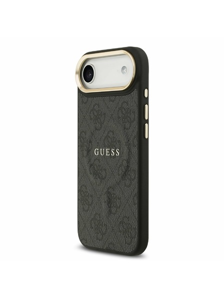 Guess Guess PU Leather 4G Gold Frame MagSafe Zadnja Maska za iPhone Air Black