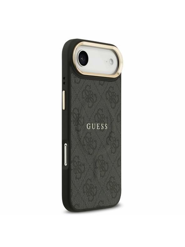 Guess Guess PU Leather 4G Gold Frame MagSafe Zadnja Maska za iPhone Air Black