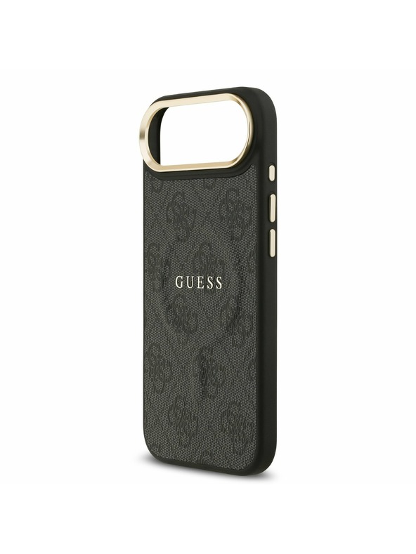 Guess Guess PU Leather 4G Gold Frame MagSafe Zadnja Maska za iPhone Air Black