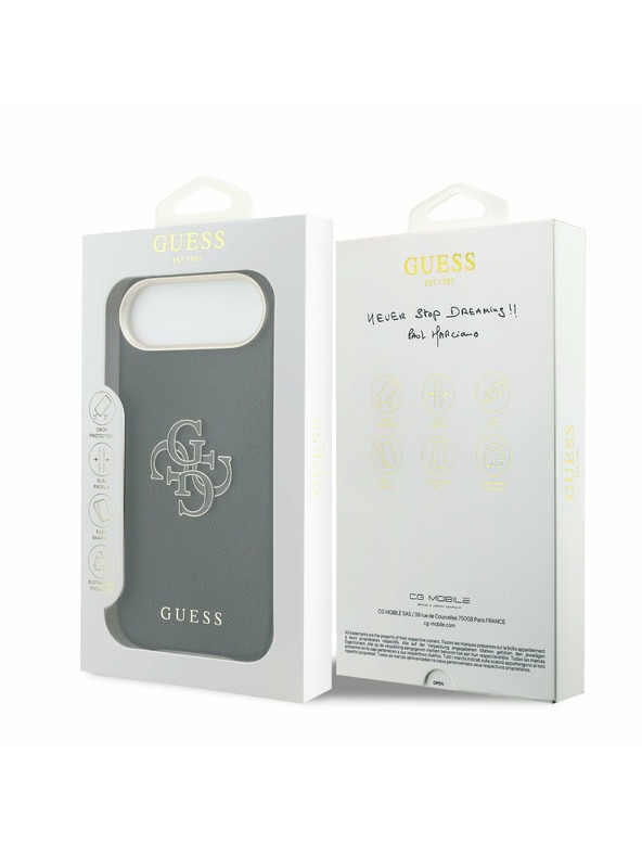Guess Guess PU Resin Logo Zadnja Maska za iPhone Air Black