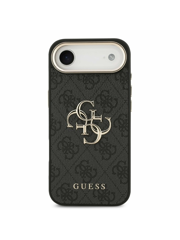 Guess Guess PU Leather 4G Metal Logo Gold Frame Zadnja Maska za iPhone Air Black