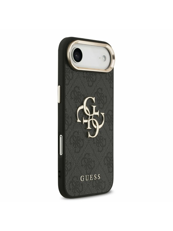 Guess Guess PU Leather 4G Metal Logo Gold Frame Zadnja Maska za iPhone Air Black