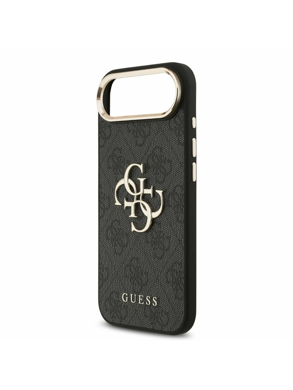 Guess Guess PU Leather 4G Metal Logo Gold Frame Zadnja Maska za iPhone Air Black