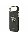 Guess Guess PU Leather 4G Metal Logo Gold Frame Zadnja Maska za iPhone Air Black