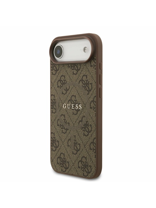 Guess Guess PU Leather 4G Colored Ring MagSafe Zadnja Maska za iPhone Air Brown