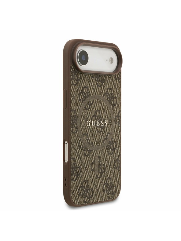Guess Guess PU Leather 4G Colored Ring MagSafe Zadnja Maska za iPhone Air Brown