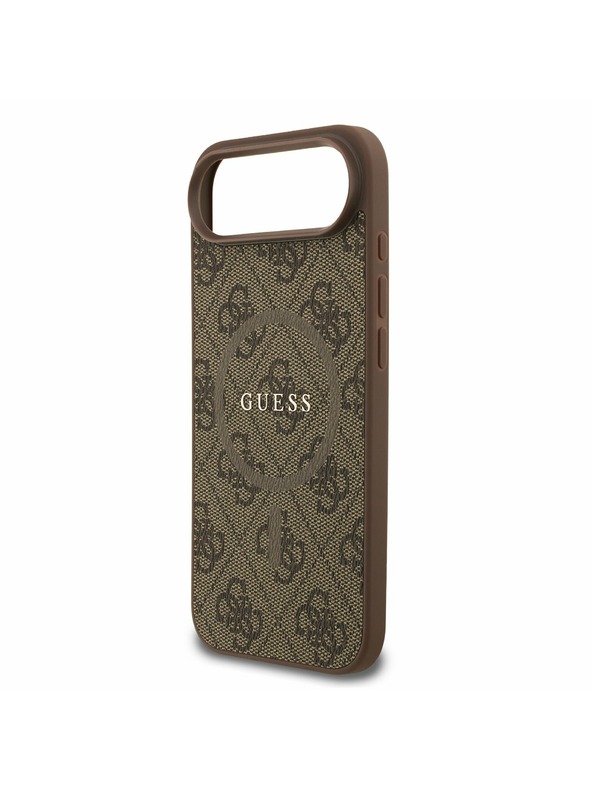 Guess Guess PU Leather 4G Colored Ring MagSafe Zadnja Maska za iPhone Air Brown