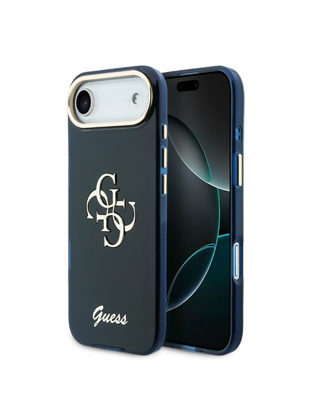 Guess Guess IML 4G Script Metal Logo Zadnja Maska za iPhone Air Blue