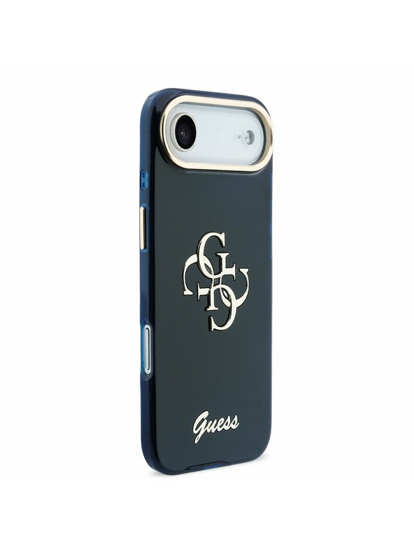 Guess Guess IML 4G Script Metal Logo Zadnja Maska za iPhone Air Blue