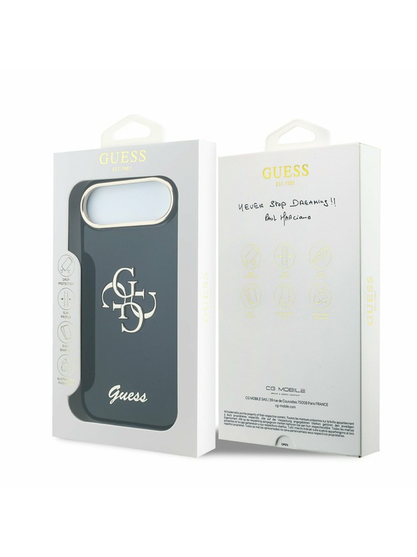 Guess Guess IML 4G Script Metal Logo Zadnja Maska za iPhone Air Blue