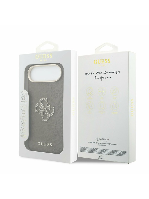 Guess Guess PU Resin Logo Zadnja Maska za iPhone Air Brown