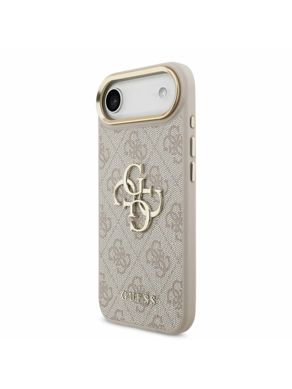 Guess Guess PU Leather 4G Metal Logo Gold Frame Stražnja Maska za iPhone Air Pink