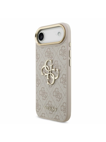 Guess Guess PU Leather 4G Metal Logo Gold Frame Stražnja Maska za iPhone Air Pink