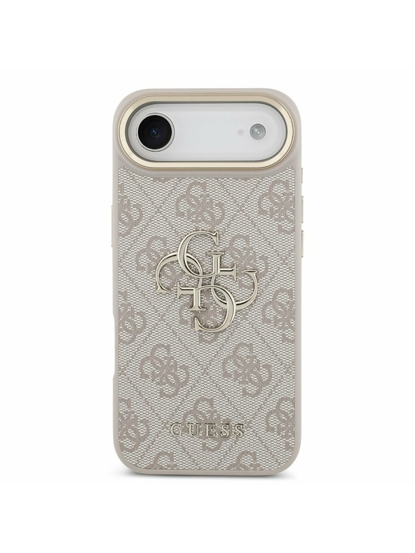 Guess Guess PU Leather 4G Metal Logo Gold Frame Stražnja Maska za iPhone Air Pink