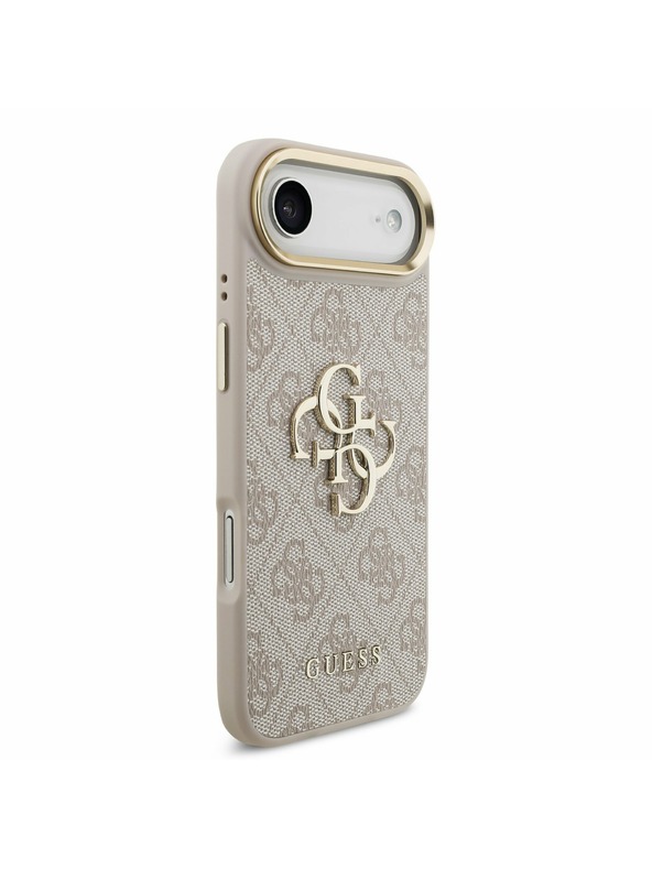 Guess Guess PU Leather 4G Metal Logo Gold Frame Stražnja Maska za iPhone Air Pink