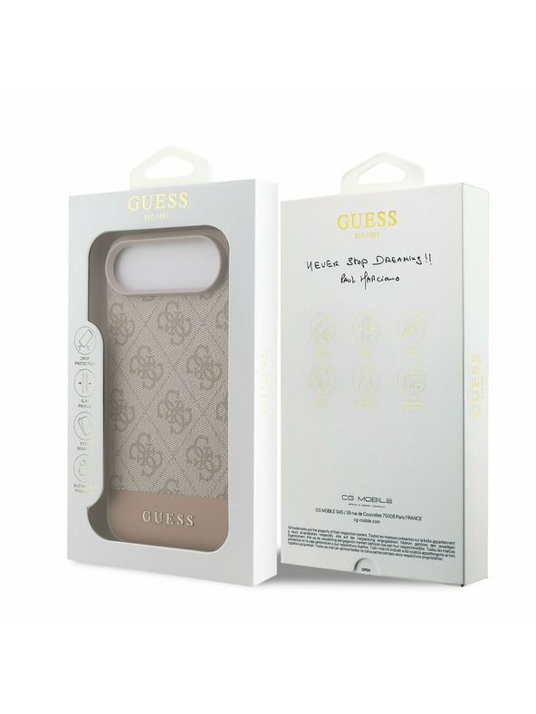 Guess Guess PU 4G Stripe Stražnja Maska za iPhone Air Pink