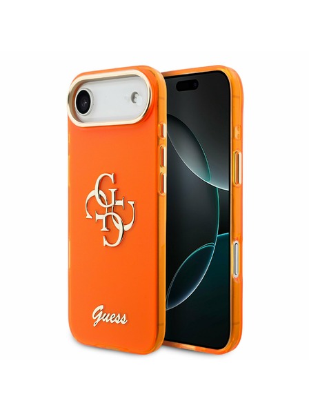 Guess Guess IML 4G Script Metal Logo Stražnja Maska za iPhone Air Orange
