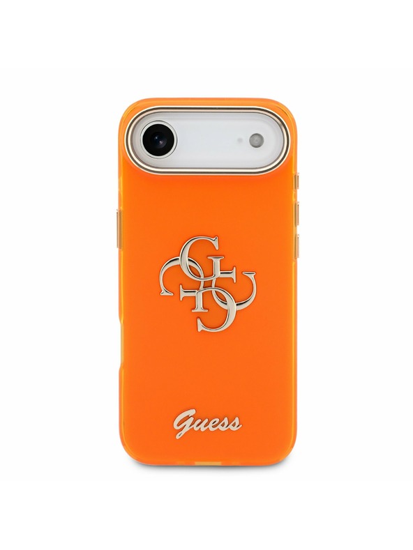 Guess Guess IML 4G Script Metal Logo Stražnja Maska za iPhone Air Orange