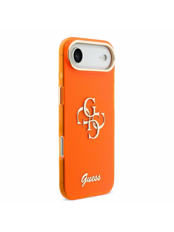 Guess Guess IML 4G Script Metal Logo Stražnja Maska za iPhone Air Orange
