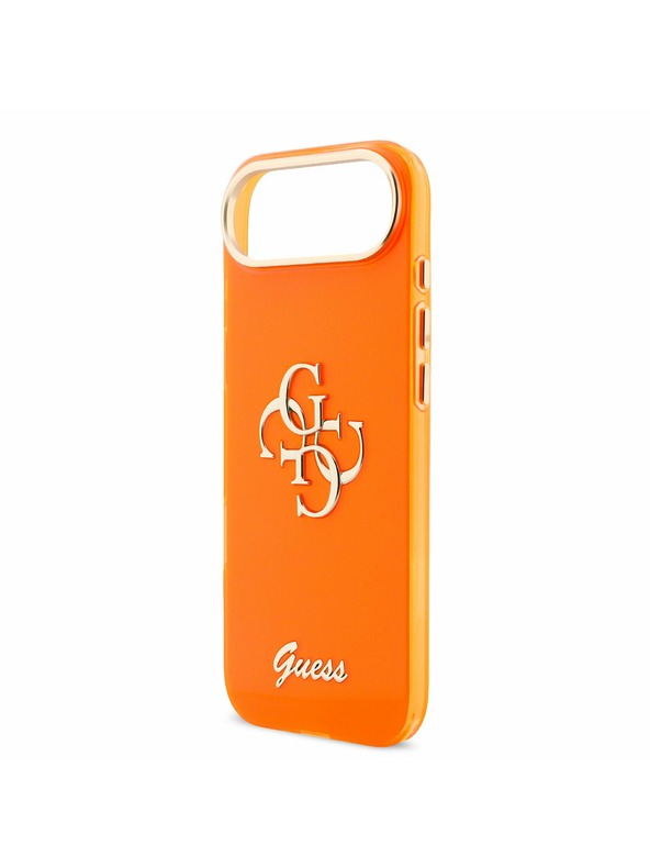 Guess Guess IML 4G Script Metal Logo Stražnja Maska za iPhone Air Orange