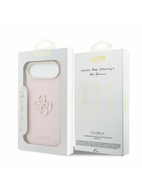 Guess Guess PU Resin Logo Stražnja Maska za iPhone Air Pink