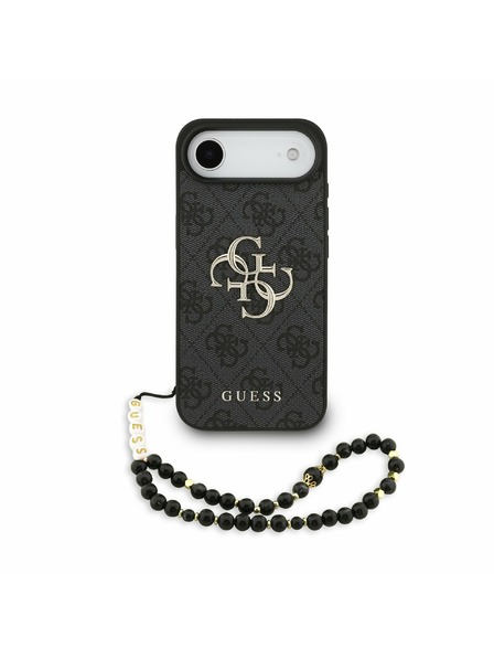Guess Guess PU 4G Metal Logo Remen Stražnja Maska za iPhone Air Black