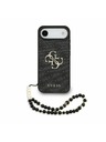 Guess Guess PU 4G Metal Logo Remen Stražnja Maska za iPhone Air Black