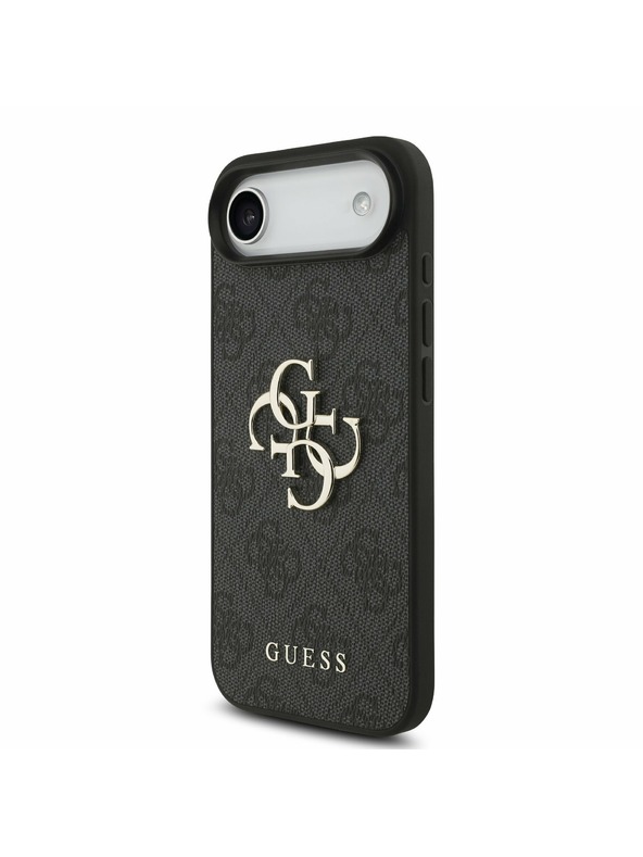 Guess Guess PU 4G Metal Logo Remen Stražnja Maska za iPhone Air Black