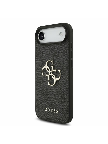 Guess Guess PU 4G Metal Logo Remen Stražnja Maska za iPhone Air Black