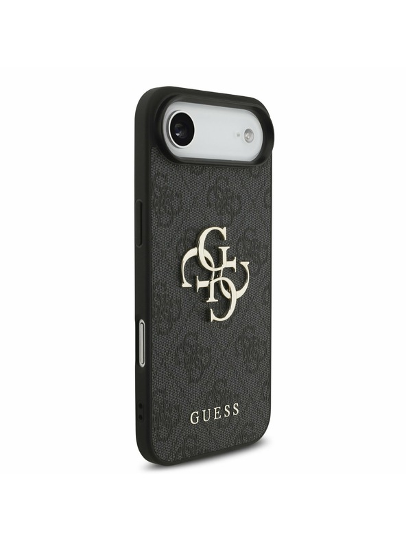 Guess Guess PU 4G Metal Logo Remen Stražnja Maska za iPhone Air Black