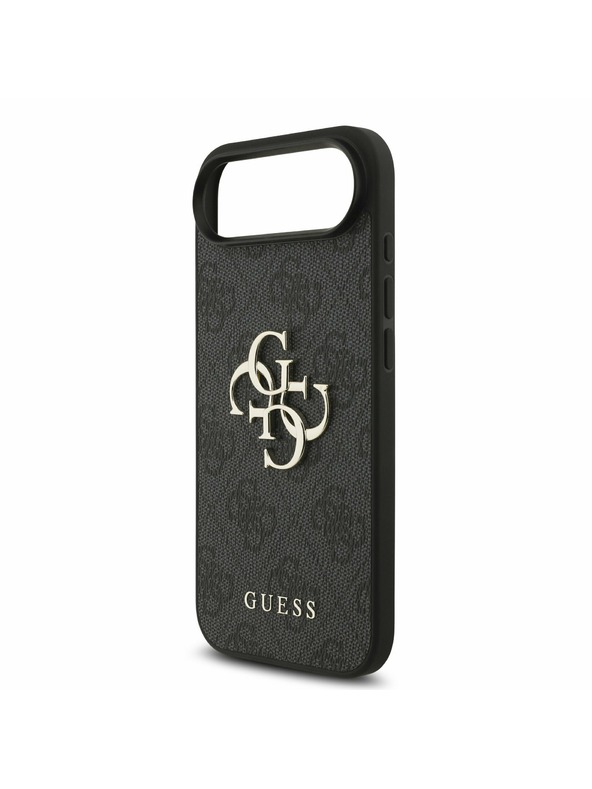 Guess Guess PU 4G Metal Logo Remen Stražnja Maska za iPhone Air Black