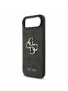Guess Guess PU 4G Metal Logo Remen Stražnja Maska za iPhone Air Black